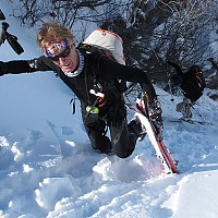 Klaus beim Skibergsteigen